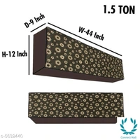 Trendy Printed Air Conditioner Cover - 1.5 Ton, Maroon, Printed